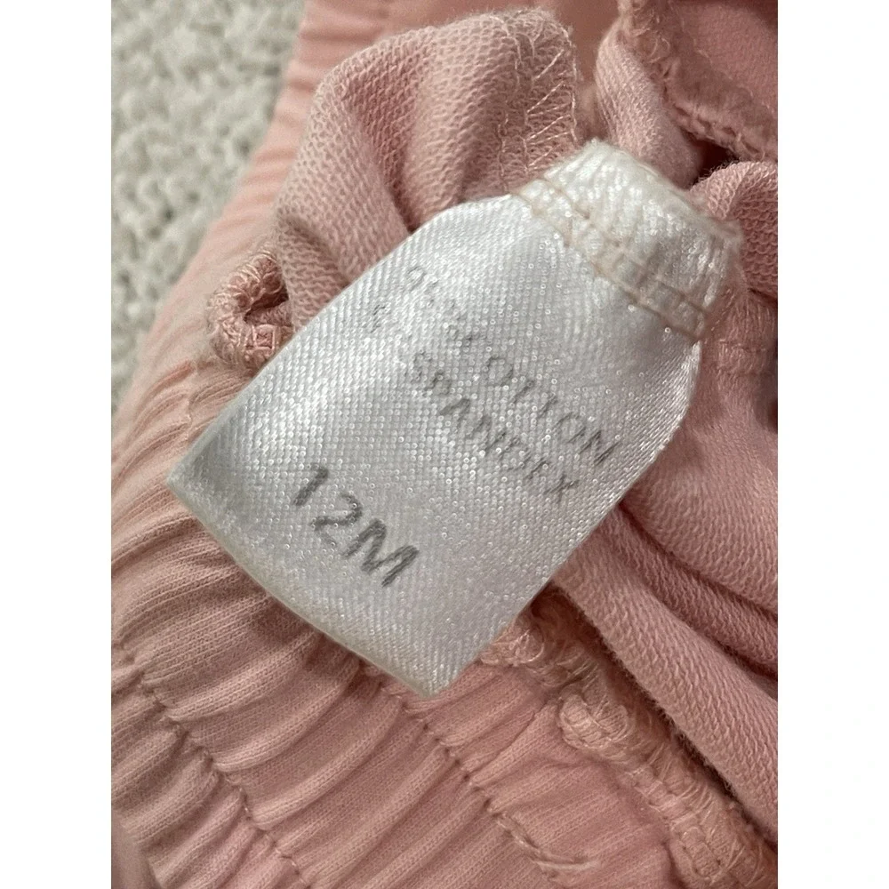 Abby And Evie Girls Pink Toddler Baby Set Sz 12 Months Crew Neck Top & Pants EUC